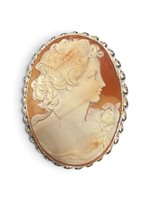 Spilla Mandile 1922 Donna Cammei  in Argento Conchiglia 2MSPCM45.1.26